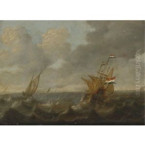 Dutch Ships On A Rough Sea Dutch Ships On A Rough Sea