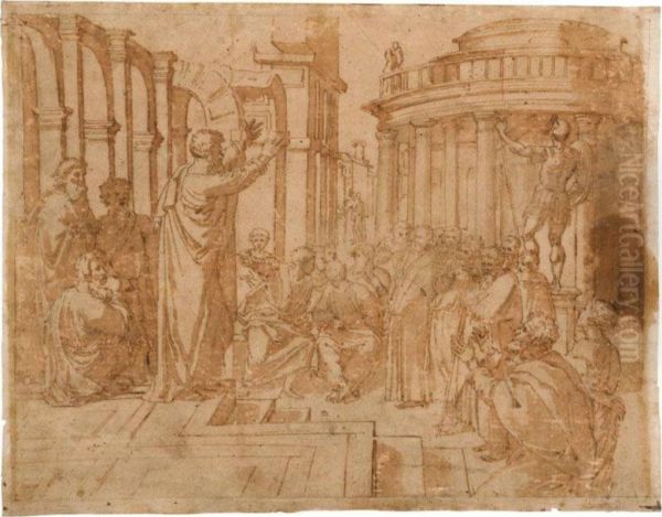 La Predica Di San Paolo Da Raffaello - view 1