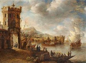 Havneparti (fra Genova?) Havneparti (fra Genova?)