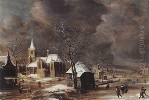 Vue D'un Village En Hiver - view 1