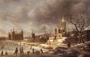 A Capriccio Winter View Of The Castle At Buren