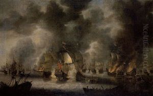 The Battle Of Scheveningen (ter Heide), 10 August 1653 by Jan Abrahamsz. Beerstraten