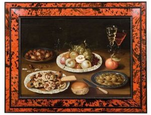Nature Morte Aux Quatre Plats Et Verres De Vin