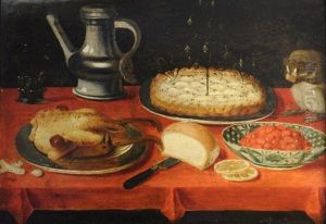 Nature Morte Au Gateau, Pichet D'etain by Osias Beert the Younger