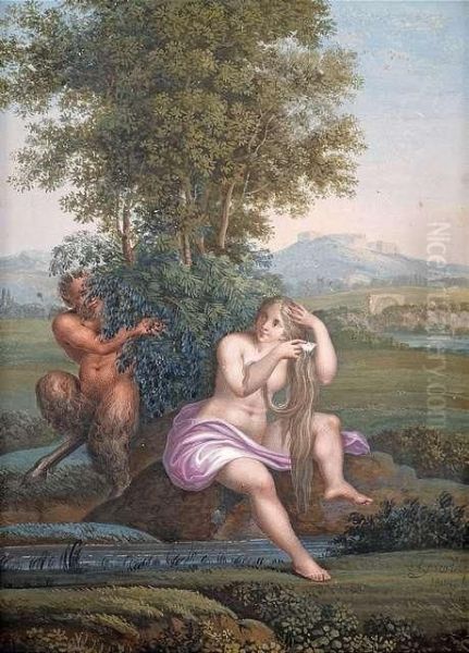 Faun And Nymph. - view 1