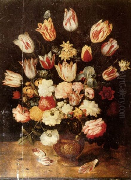 Bouquet De Fleurs Sur Un Entablement - view 1