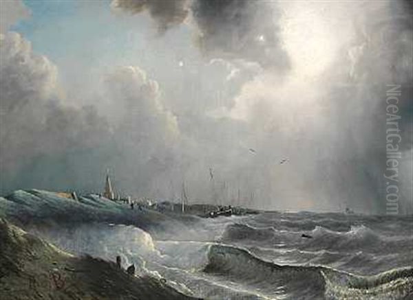 Stormvejr Ud For Kysten Ved Scheveningen - view 1
