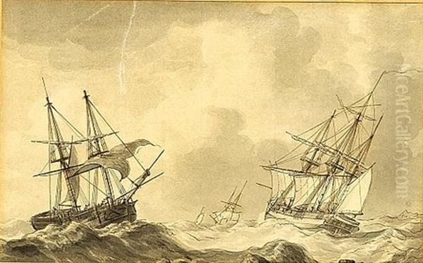 Ships In Choppy Seas - view 1