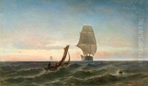 Schiffe Auf See by Jacob Eduard Heemskerck van Beest