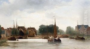 View Of Alblasserdam by Jacob Eduard Heemskerck van Beest
