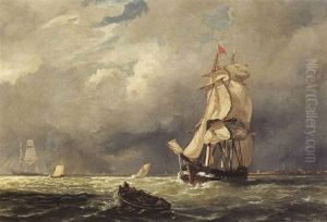 Shipping Off The Coast by Jacob Eduard Heemskerck van Beest