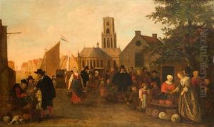 Scene De Marche by Sybrand Van Beest