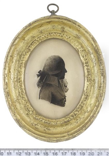 A Bust-length Silhouette Of A Gentleman, Profile To The Right - view 1