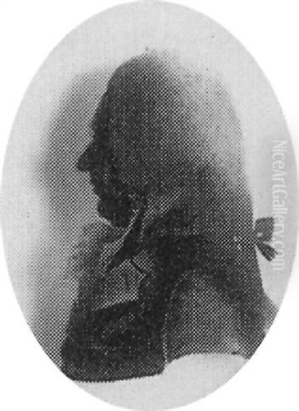 A Gentleman, Profile To The Left, Wearing Coat And Frilled Cravat, His Hair En Queue - view 1