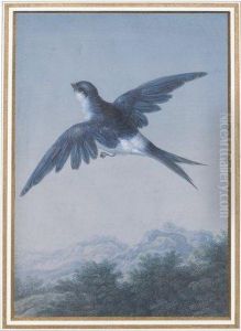 Oiseau En Vol Au Dessus D'un Paysage Demontagne by Christophe-Ludwig Agricola