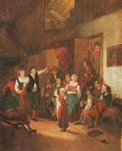 La Danse A L'auberge by Cornelis Pietersz Bega