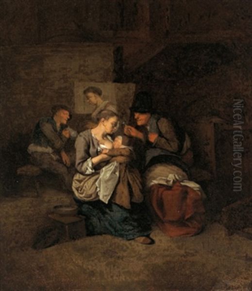 Bauernfamilie In Der Stube - view 1