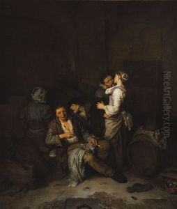 Peasants In A Tavern by Cornelis Pietersz Bega