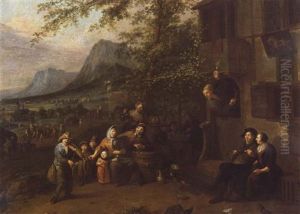 Rejouissance Villageoise Devant L'estaminet by Cornelis Pietersz Bega