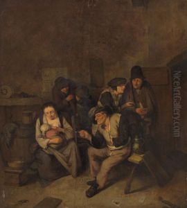 Bauern In Der Stube by Cornelis Pietersz Bega