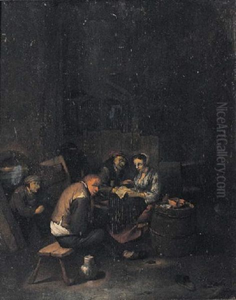 Peasants Reading A Letter In A Tavern - view 1