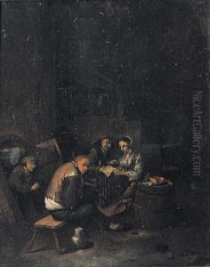 Peasants Reading A Letter In A Tavern by Cornelis Pietersz Bega