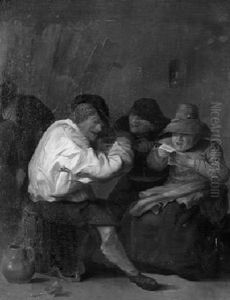Musizierende Bauern In Der Schanke by Cornelis Pietersz Bega