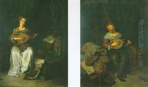 Le Joueur De Mandoline by Cornelis Pietersz Bega