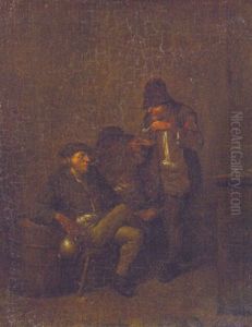 Peasants In A Tavern by Cornelis Pietersz Bega