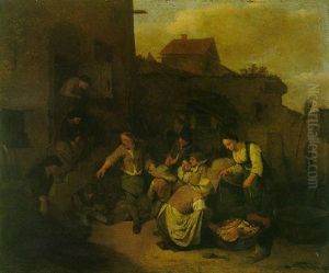 Peasants At A Village Market