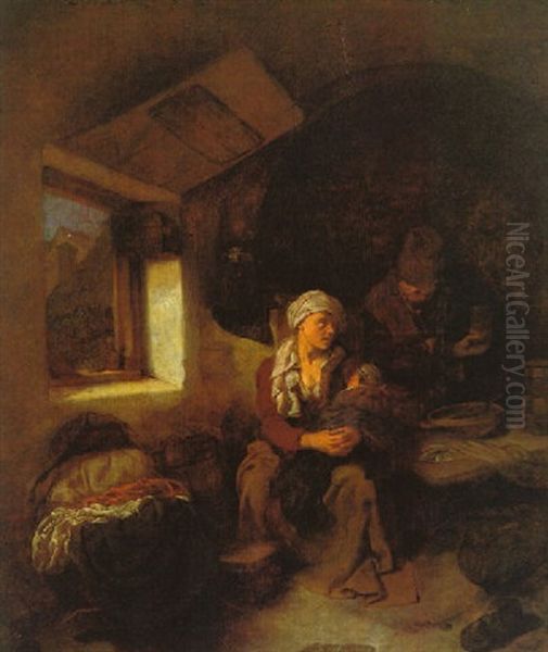 Bauernfamilie In Der Stube - view 1