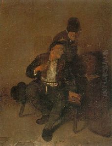 Peasants Drinking In A Tavern by Cornelis Pietersz Bega