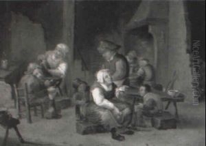 Peasants In A Cottage Interior