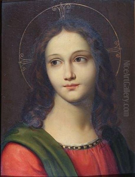Head And Shoulder Portrait Of A Saint, Possibly Saint Catherine - view 1