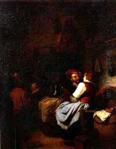 A Couple With Other Figures In An Interior A Couple With Other Figures In An Interior