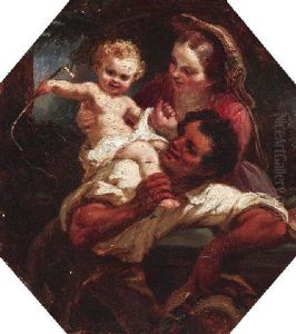 Winzerfamilie by Adalbert Franz Eugen Begas