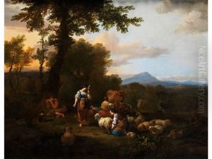 Landschaft Mit Figuren by Abraham Jansz. Begeyn