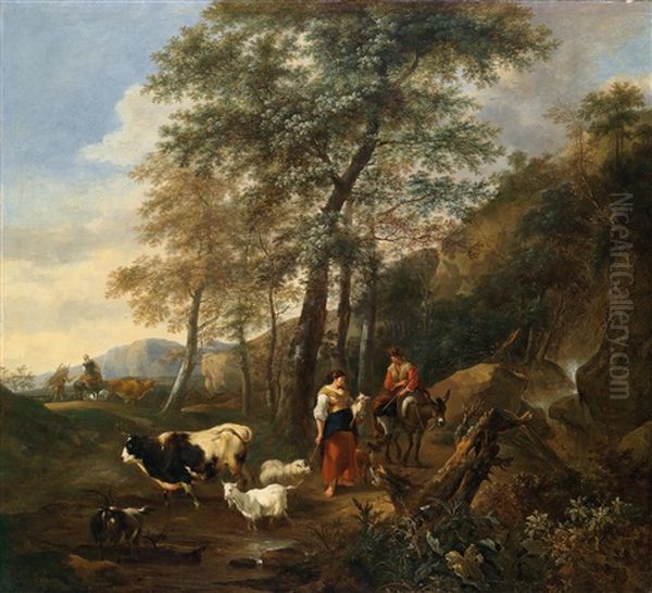 Felslandschaft Mit Bauern Und Viehherde - view 1