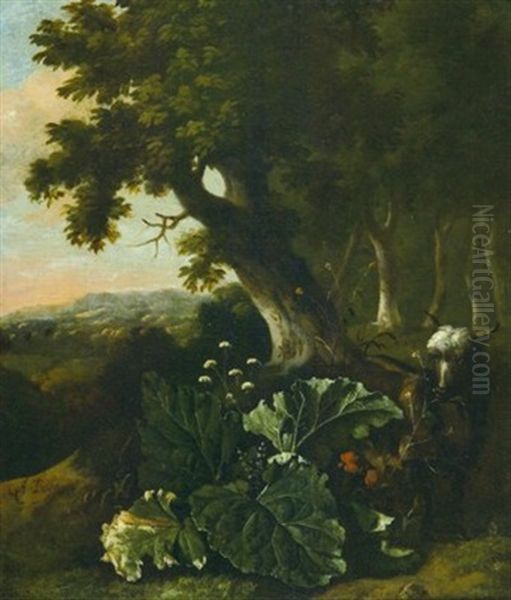 Waldlandschaft Mit Ziege Und Distel (+waldlandschaft; Pair) - view 1