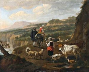 Landschaft Mit Hirten An Einer Felskuste Landschaft Mit Hirten An Einer Felskuste