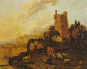 Italienische Landschaft Mit Ruinen Italienische Landschaft Mit Ruinen