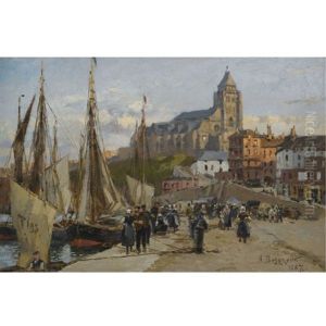 View Of Treport Harbor, Normandy