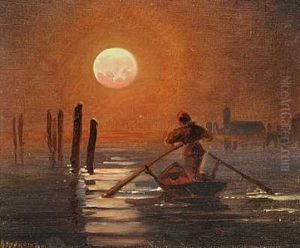 En Mand I En Bad I Manelys, Venedig En Mand I En Bad I Manelys, Venedig