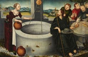 Christ And The Samaritan Woman by Hans Sebald Beham