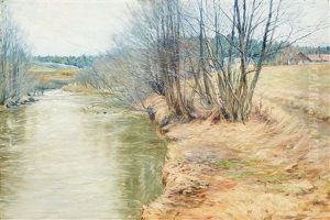 Varlandskap Med Flod by Vilhelm Emanuel Behm