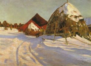 Hovolmar I Vintersol by Vilhelm Emanuel Behm