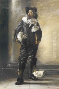 Edelmann Mit Pfeife by Adolphe Behrens
