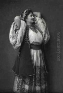 Frau In Slowakischer Tracht by Ferdinand Behrens