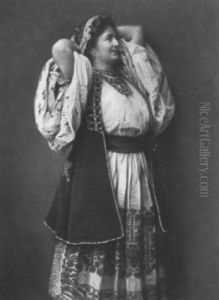 Lachende Frau, Die Arme Hinter Dem Kopf Verschr,nkt by Ferdinand Behrens