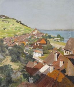 Sommerliches Twann Am Bielersee by Frank Louis Behrens